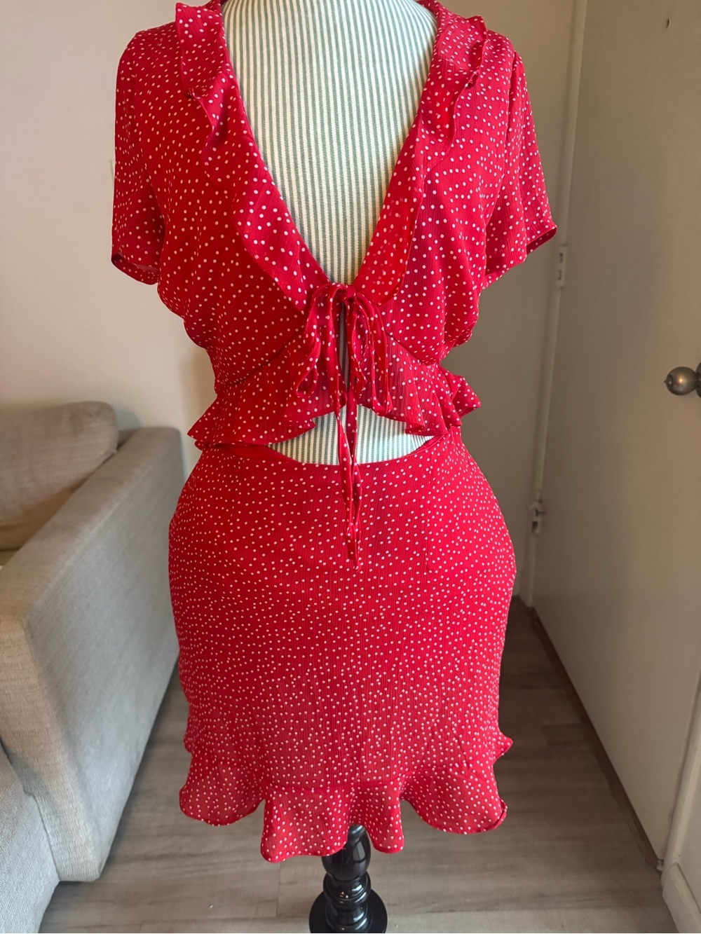 Superdown x Revolve Mercy Polka Dot Dress | Size S